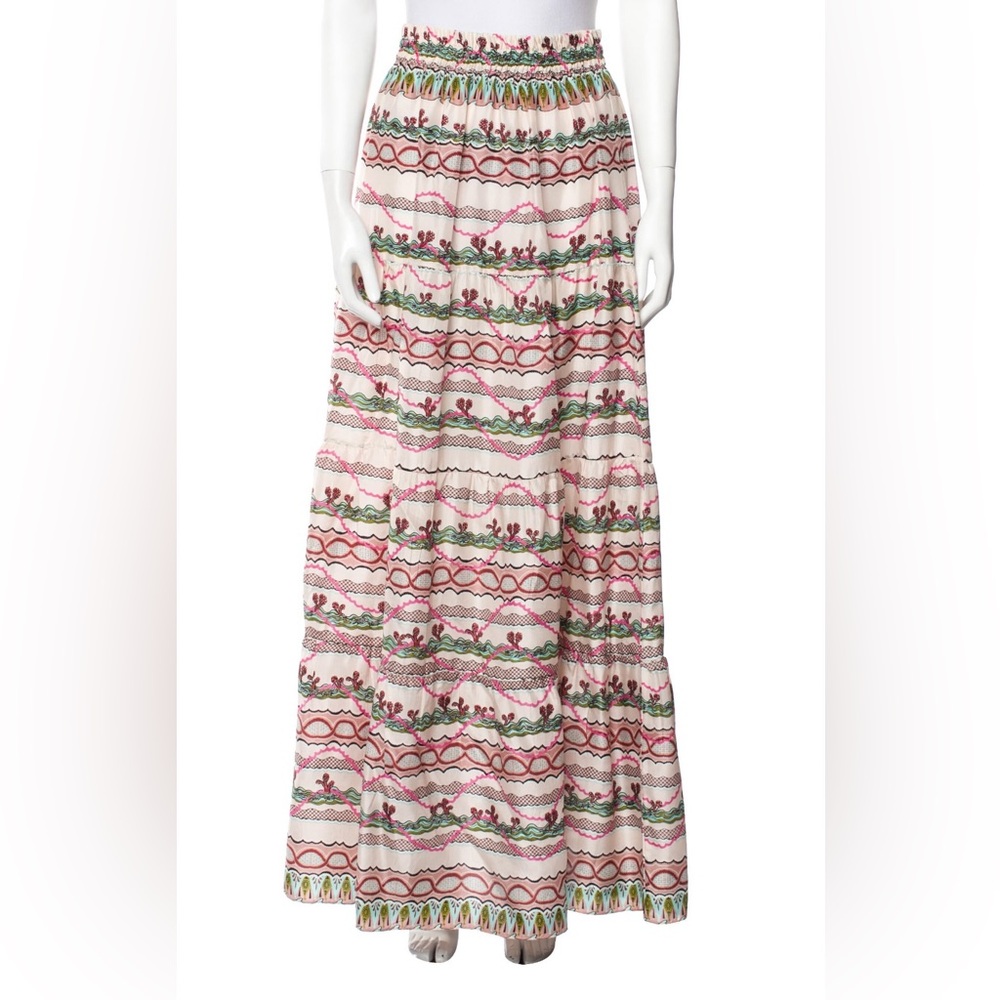 Italian Emporio Sirenuse Silk Floral Maxi Skirt